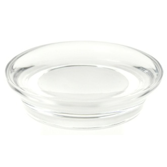 Soap Dish Round Soap Dish Made From Thermoplastic Resins in Transparent Finish Gedy AU11-00